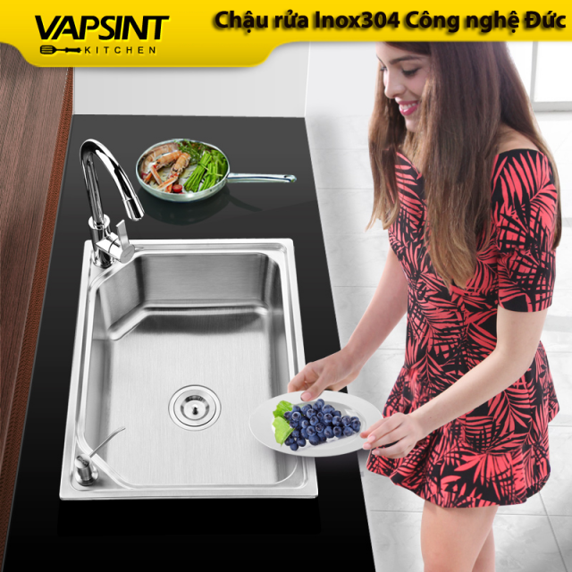 Chậu rửa bát 1 hố Inox304 Công nghệ tiên tiến SIL VINOX ĐỨC
